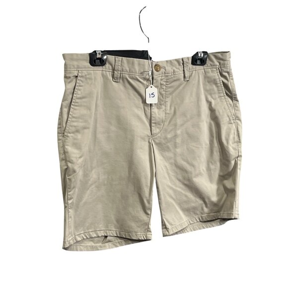 Mens Open Edit Beige Cotton-Blend Shorts 32W Casual Fit 74L - Picture 8 of 8